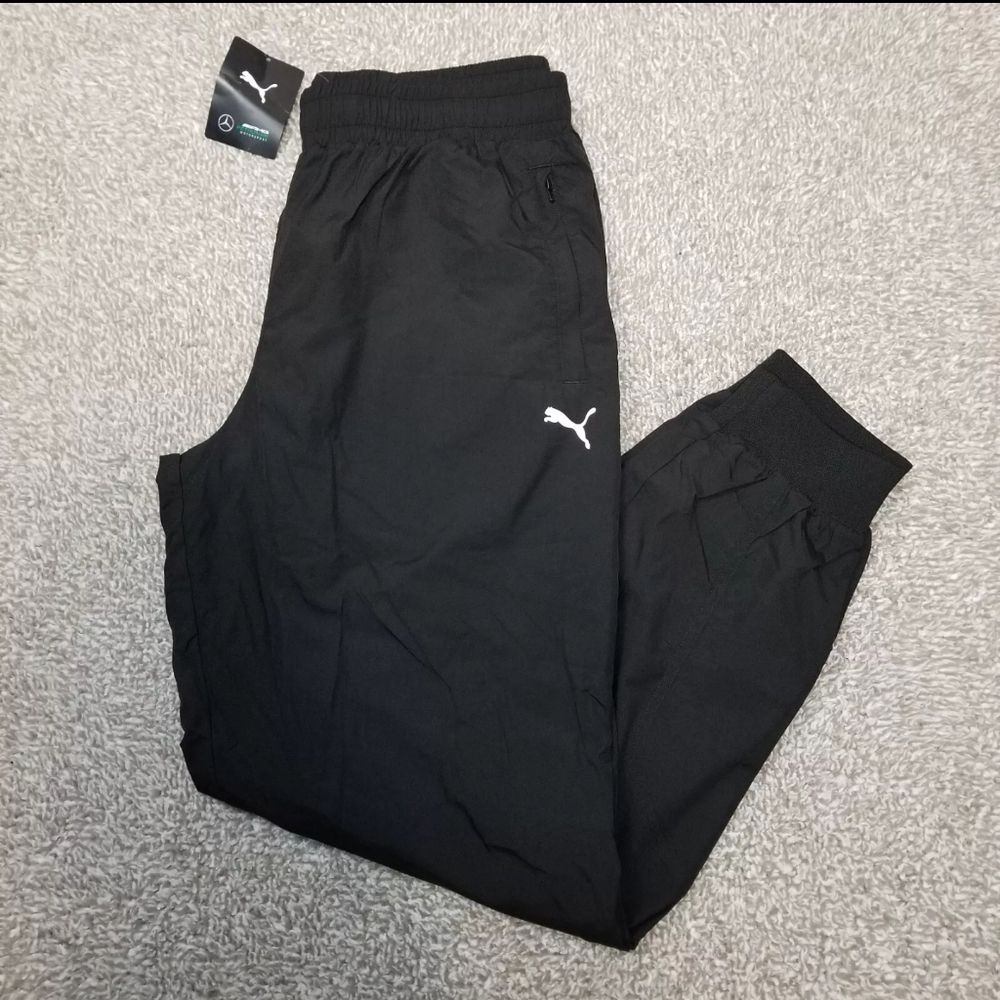 Puma Size Large Men MAPM Mercedes Track Pants Black 596171-01